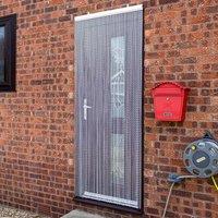 Vermatik Aluminium Silver Fly Screen Curtains Metal Door Fly Screens