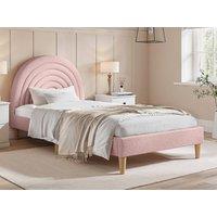 Flair Ava Boucle Single Bed in Pink