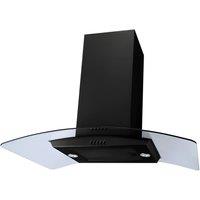SIA ICH90BL 90cm Island Cooker Hood Kitchen Extractor Fan In Black