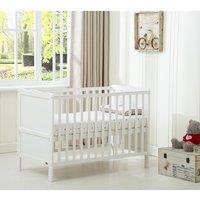 MCC Direct CozyCubs Wooden Cotbed Baby Cot Bed with Mattress - Orlando in White | Size: 1 Pack