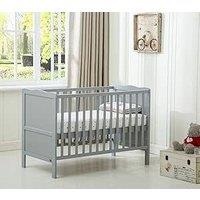 MCC Direct CozyCubs Wooden Cotbed Baby Cot Bed with Mattress - Orlando in Grey | Size: 1 Pack