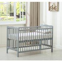 MCC Direct CozyCubs Wooden Baby Cot Crib with Mattress Brooklyn in Grey | Size: 1 Pack