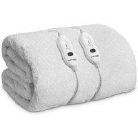 Dreamcatcher Deluxe Double Electric Blanket Fleece Heated Underblanket in White