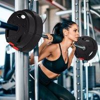 SPORTNOW Weight Plates Set for Home Gym, 2 x 7.5kg, 2 x 5kg, Black | Size: 25kg