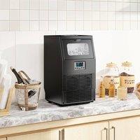 HOMCOM Commercial Ice Maker with 4kg Ice Storage for Home Restaurant in Black