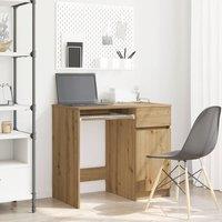 Berkfield Home Desk Artisan Oak 86x49x76 cm Engineered Wood in Brown | Size: 86 x 49 x 76 cm