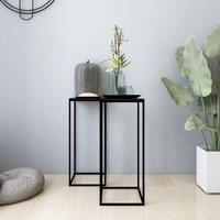 Berkfield Home Side Tables 2 pcs Black Steel