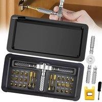 SPETLEK 30 in 1 Magnetic Screwdriver Set, Multi Bit Ratchet in Gold