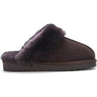 Aus Wooli Australia Sydney Scuff Slippers in Chocolate | Size: 7