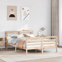 Berkfield Home Bed Frame with Headboard without Mattress 140x200 cm in Brown