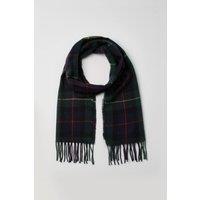 Maine Men's Dark Green Check Scarf