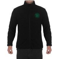 Celtic FC Men's Adults Full Zip Fleece Jacket in Black | Size: 2XL