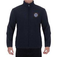 Chelsea FC Men's Adults Full Zip Fleece Jacket in Navy | Size: Small
