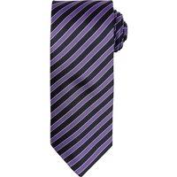 Premier Men's Double Stripe Pattern Formal Business Tie in Violet