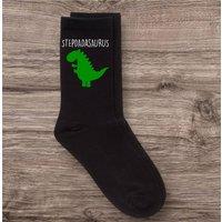 60 SECOND MAKEOVER Men's Mens Step Dad Dinosaur Stepdadasaurus Black Socks