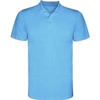 ROLY Men's Monzha Short-Sleeved Polo Shirt in Turquoise | Size: Large