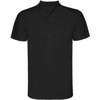 ROLY Men's Monzha Short-Sleeved Polo Shirt in Black | Size: Medium