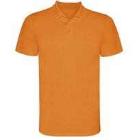 ROLY Men's Monzha Short-Sleeved Polo Shirt in Orange | Size: Small