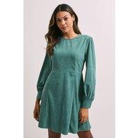 Dorothy Perkins Women's Seam Detail Cord Mini Dress in Green | Size: 16