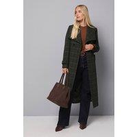 Wallis Women's Petite Oversized Collar Maxi Coat in Green | Size: 18