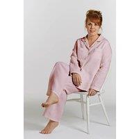 Lazy Linen Women's 'Pure Washed Linen' Pyjama Set in Pink | Size: 12-14