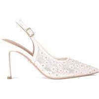 Carvela Women's 'Positano Sling High' Fabric Heels in White | Size: 8