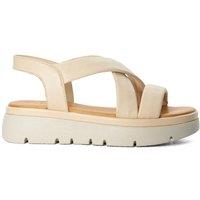 Dune London Women's 'Lounge' Leather Sandals in Ecru | Size: 7