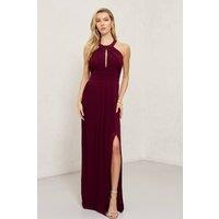 TFNC London Women's Prague Burgundy Maxi Dress | Size: 10