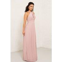 TFNC London Women's Prague Pale Mauve Maxi Dress in Pink | Size: 14