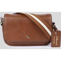 Ashwood Leather Women's 'Eleganza Milano' Real Leather Flapover Crossbody Bag in Tan