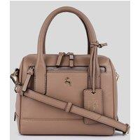 Ashwood Leather Women's 'Moda Siciliana' Real Leather Tote Crossbody Bag in Beige