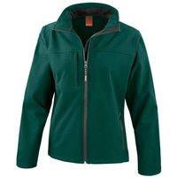 Result Women's Classic Softshell Soft Shell Jacket in Bottle Green | Size: 18