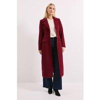 Wallis Women's Principles by Twill Button Coat in Cranberry | Size: 16