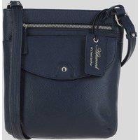 Ashwood Leather Women's 'Five CB' Real Leather Cross Body Bag in Navy