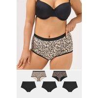 Yours Women's 5 Pack Leaf Print Full Briefs | Size: 30-32