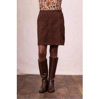 Lakeland Leather Women's Suede A-Line Mini Skirt in Chocolate | Size: 14