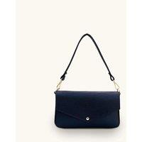 Apatchy London Women's The Munro Leather Shoulder Bag in Navy