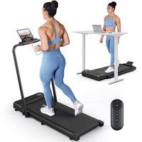 Dprodo Folding Treadmill for Home 2.5HP Under Desk Treadmill in Black