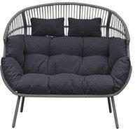 Artemis Home Cocona 2 Seat Standing Egg Chair in Dark Grey