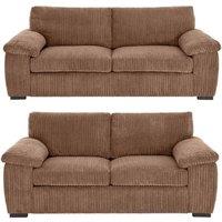 SNUG FURNITURE BIRMINGHAM LTD Amalfi Jumbo Cord 3+2 Set in Tan