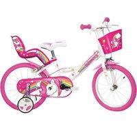 Dino Bikes Unicorn 14 Bicycle in White