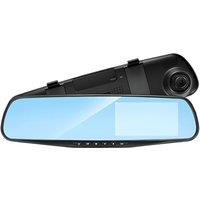 VOGREX 1080P Dual Lens Car DVR Mirror Dash Cam Front & Rear in Black