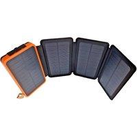 EONLION 20000mAh Android 4 Panel Solar Charger Power Bank Pack 2 USB in Black