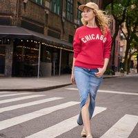 Lands' End Women's Petite Soft Denim Maxi Skirt in Blue | Size: 14-16