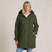 Lands' End Women's Squall A-Line Rain Jacket in Olive | Size: 16-18