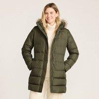 Lands' End Women's Hooded Down Coat in Bottle Green | Size: 14-16