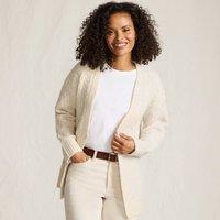 Lands' End Women's Petite Longline Bobble Soft Touch Cardi in Ivory | Size: 16-18