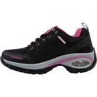 MODISHION Women's Chunky Outdoor Walking Trainers in Black | Size: 7