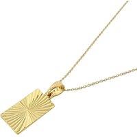 Harfi Women's 18ct Gold Vermeil Bar Pendant Necklace | Size: 18 inches