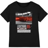Disney Boy's Cars Lightning Mcqueen Speedway 95 Kids T-Shirt in Black | Size: 9-11 Years